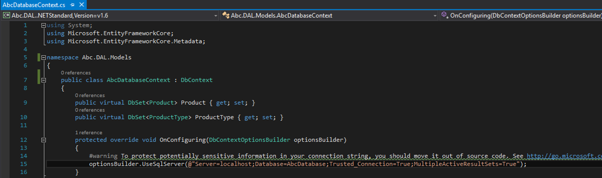 DBContext in DAL