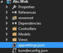 appsettings.json in Web